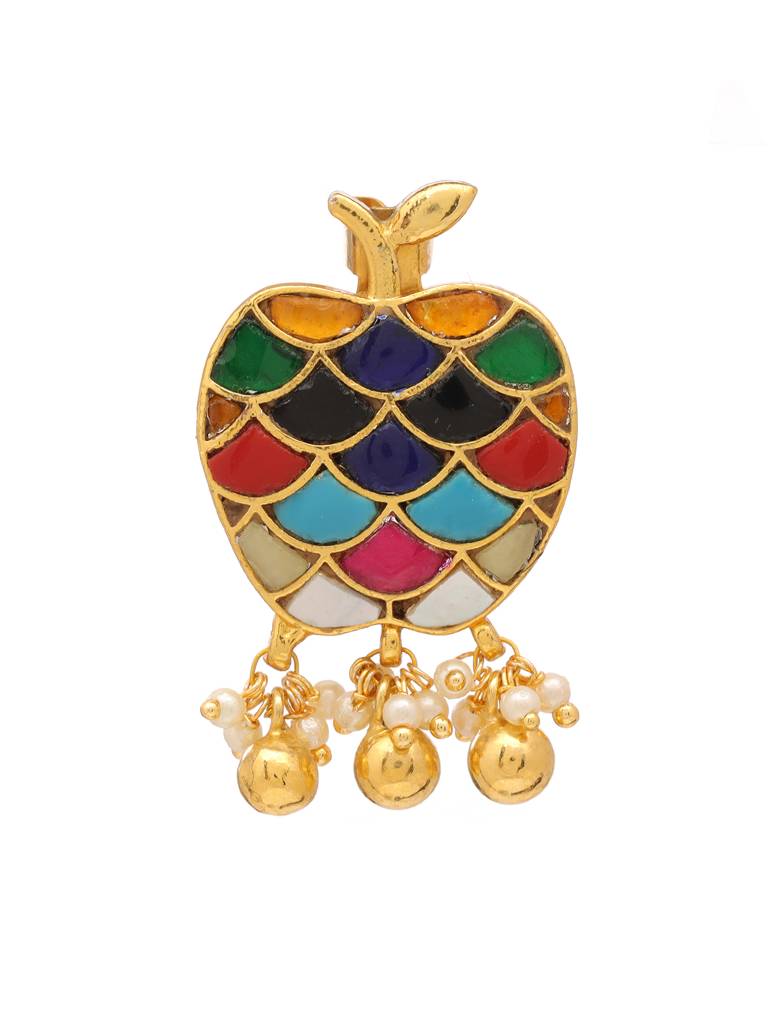Apple Multi Stone Brooch : RRFEB25-12