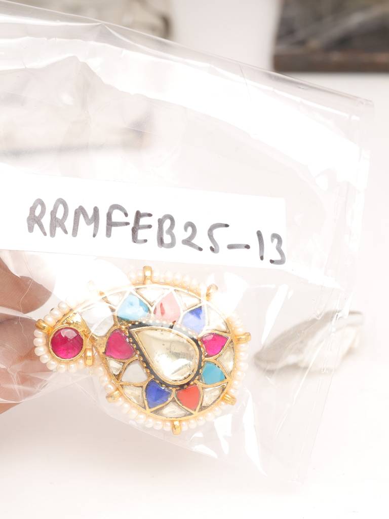 Half Ambi Multi Color Brooch : RRFEB25-13