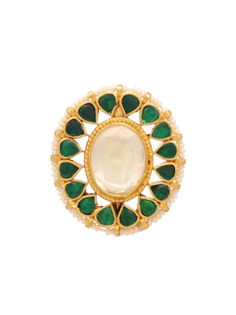 Green Oversize Brooch : RRFEB25-15