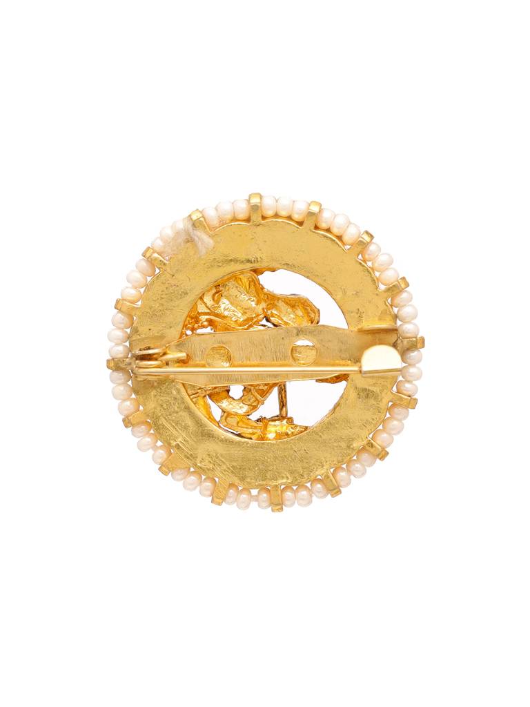 Navratan Radha Krishan Brooch : RRFEB25-17