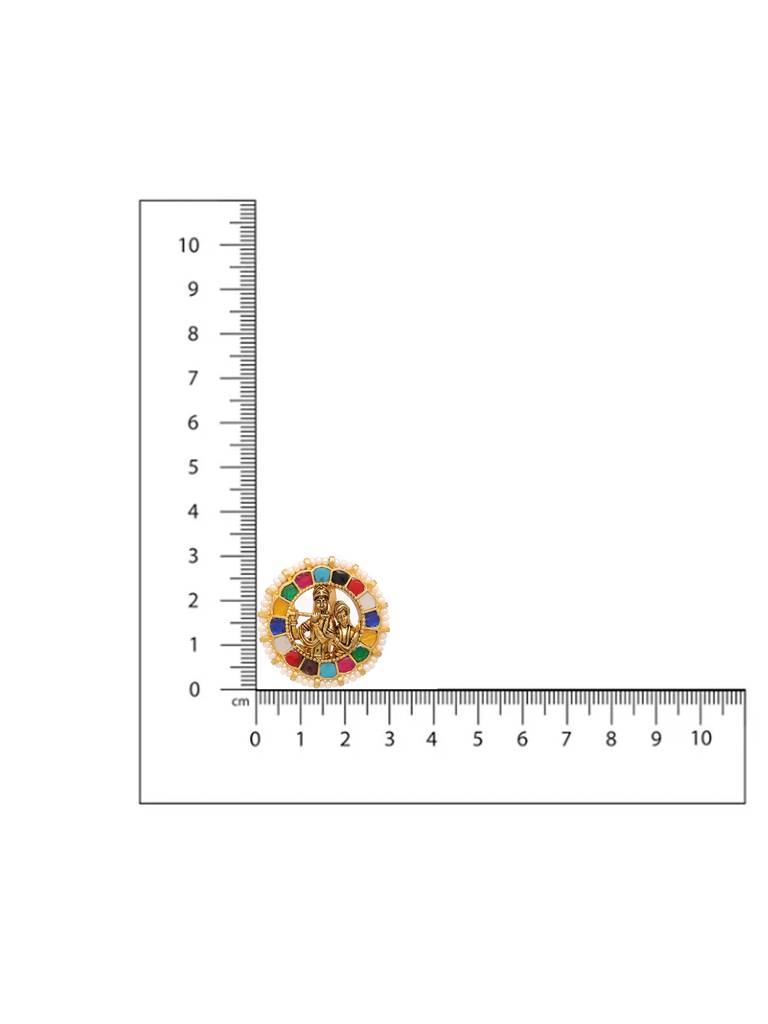 Navratan Radha Krishan Brooch : RRFEB25-17