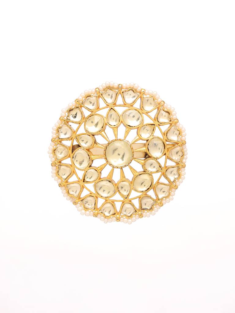 Kundan Brooch : RRFEB25-21