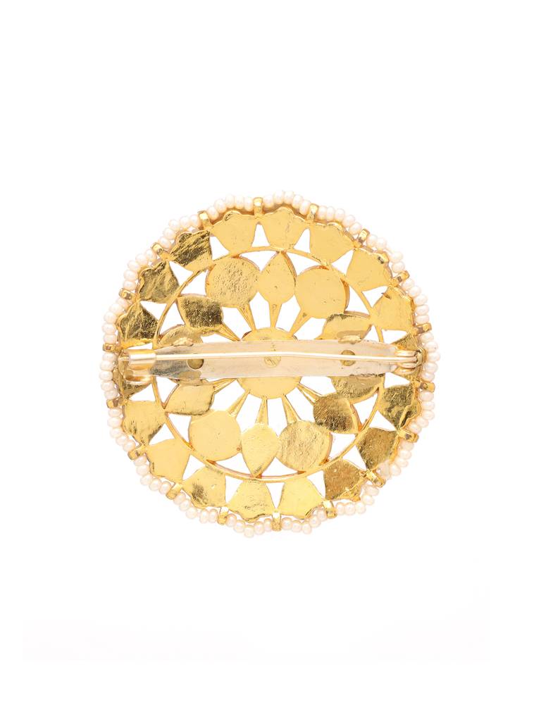 Kundan Brooch : RRFEB25-21
