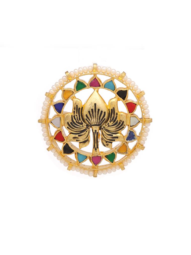Tree Of Life Navratan Brooch : RRFEB25-24