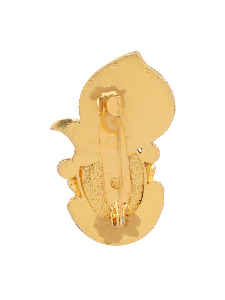 Emerald & Kundan Banke Bihari Ji Brooch : RRFEB25-25