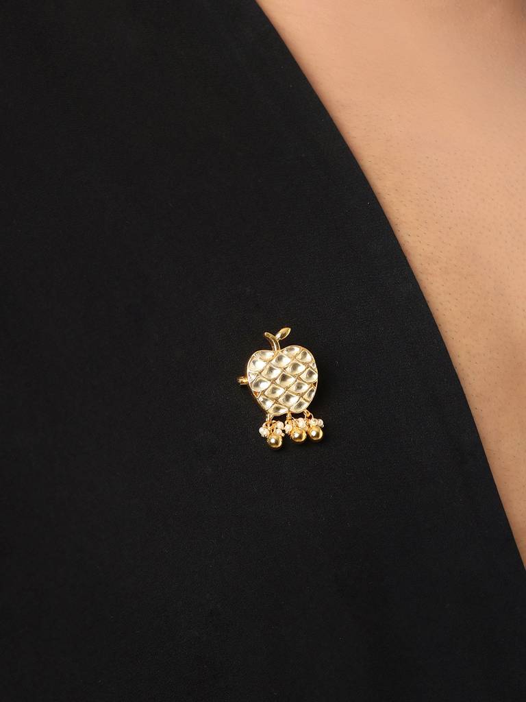 Apple Kundan Brooch : RRFEB25-26