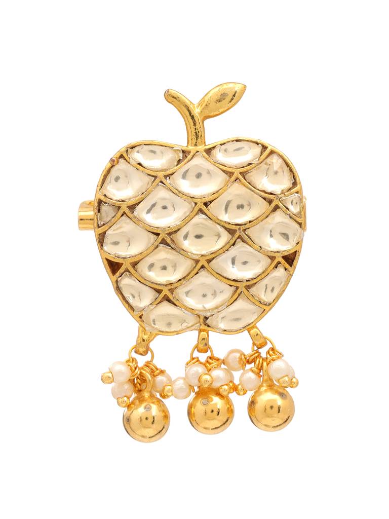 Apple Kundan Brooch : RRFEB25-26