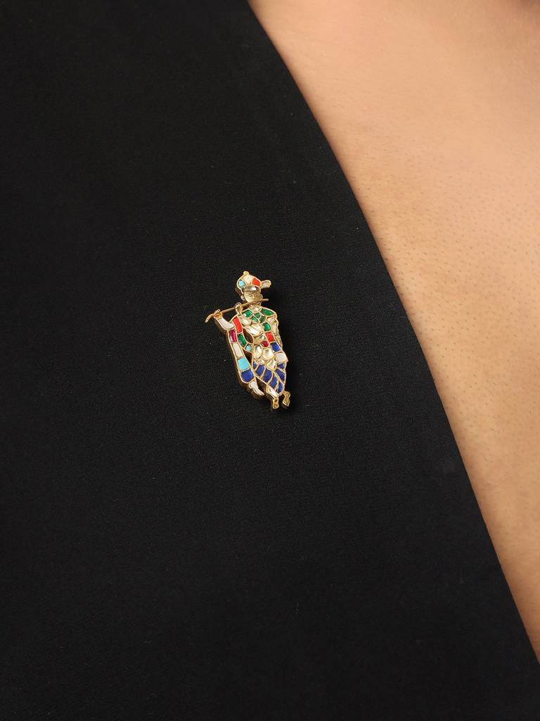 Navratan Murlidhar Kanha Ji Brooch : RRFEB25-4