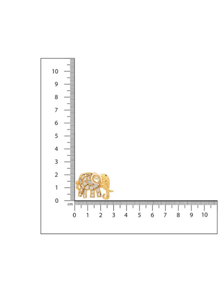 Elephant Mother Of Pearl Brooch : RRFEB25-5