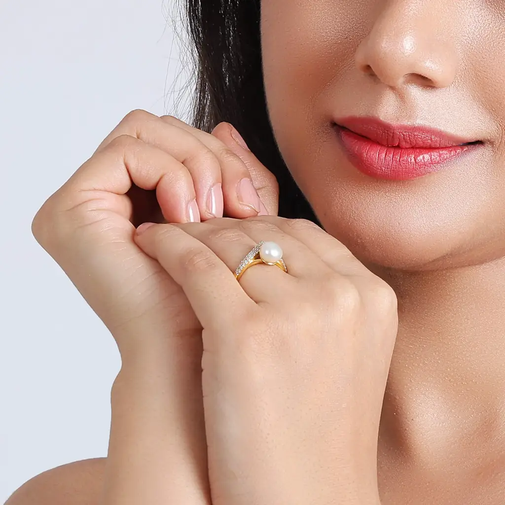 Crown Pearl Ring : RRG001