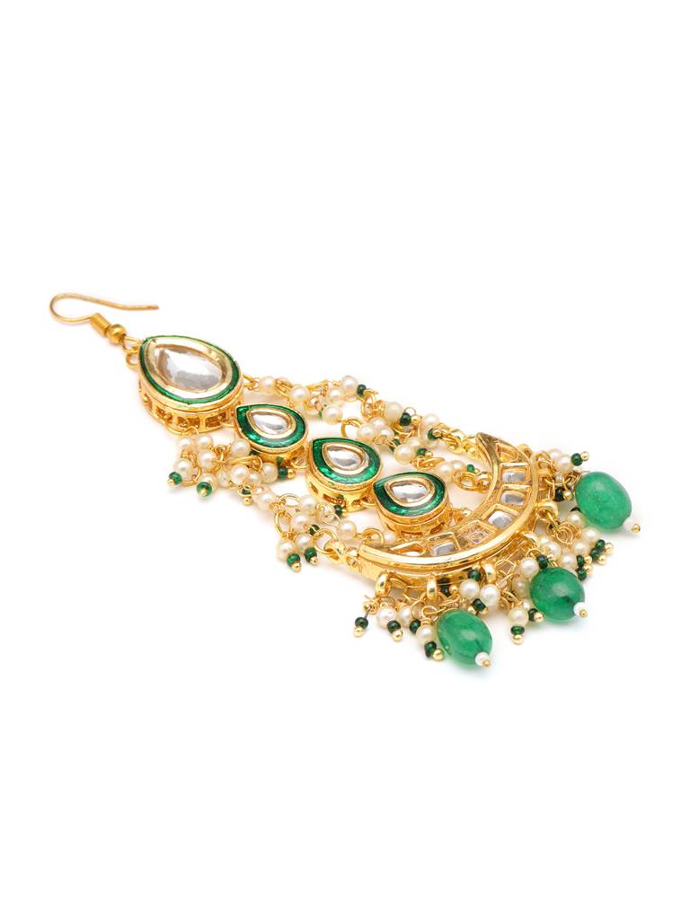 Stone And Pearl Passa With Pearls In Gold Plated Brass : RRJAN25-15