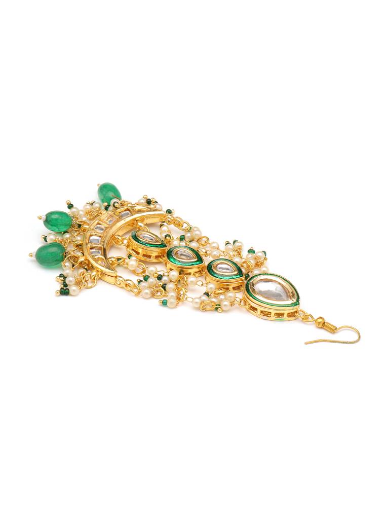 Stone And Pearl Passa With Pearls In Gold Plated Brass : RRJAN25-15