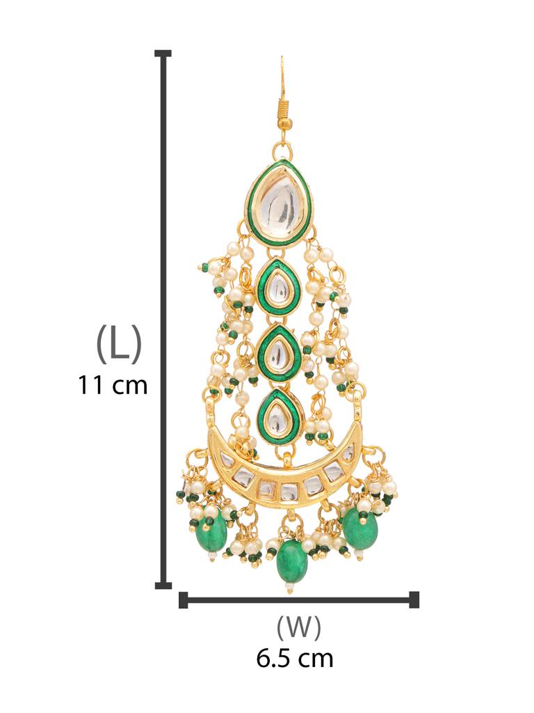 Stone And Pearl Passa With Pearls In Gold Plated Brass : RRJAN25-15