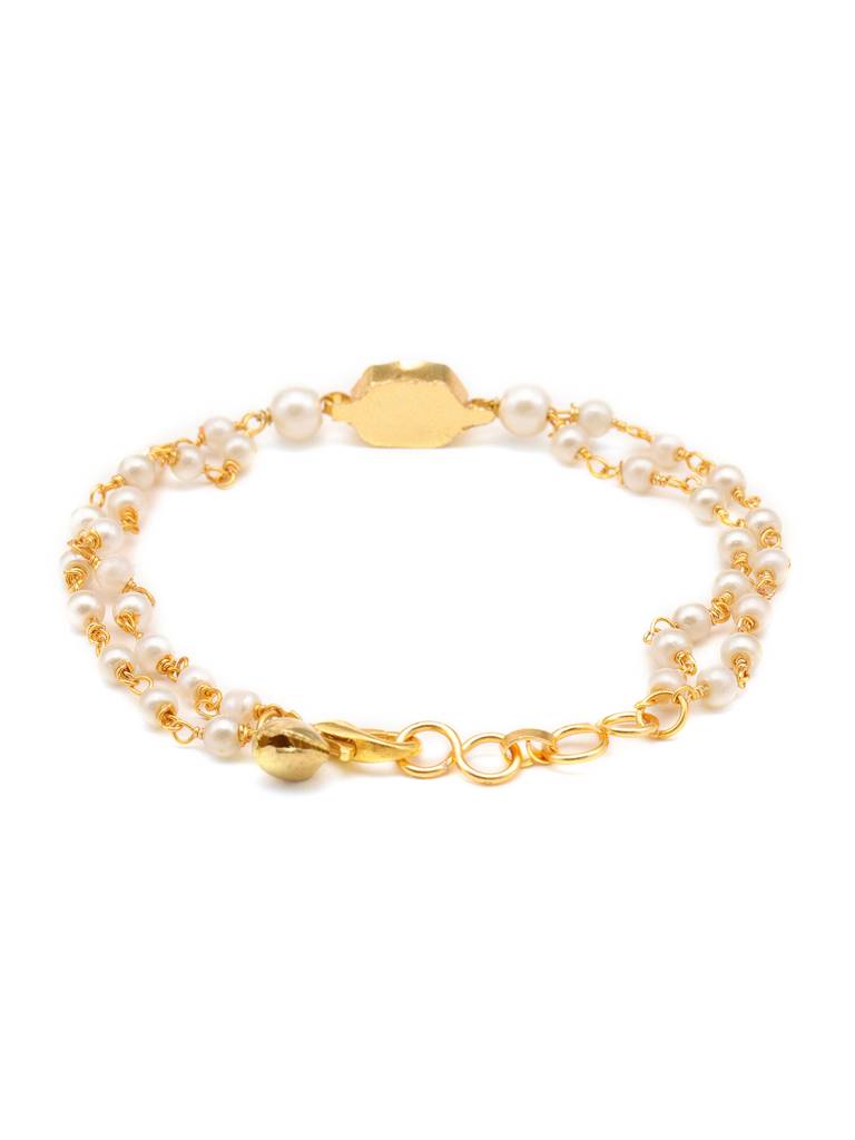 Kundan Anklets/Payal In Gold Plated Brass With Pearls : RRJAN25-57