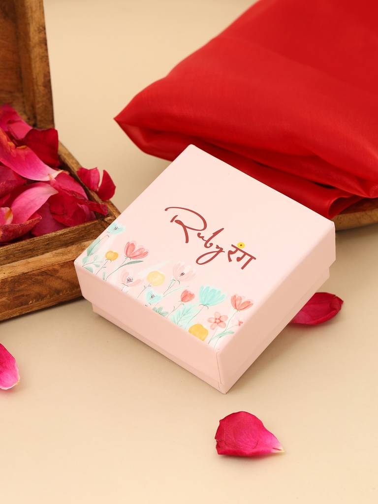 Kundan Blush Pink Sone Necklace, Stud Earrings, Maang Tikka & Bracelet/Haath Phool Jewelry Set In Gold Plated Bra : RRJAN25-75