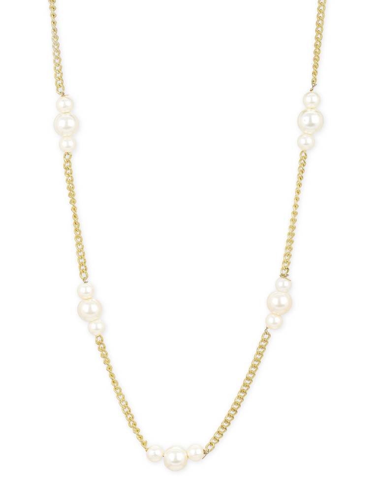 Pearl Drops In Gold Chain Neckpiece : RRJULY22-103