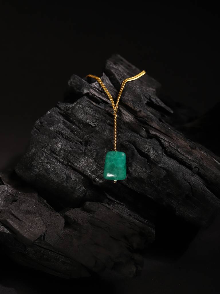 Green Gold Plated Handcrafted Necklace : RRJULY22-46