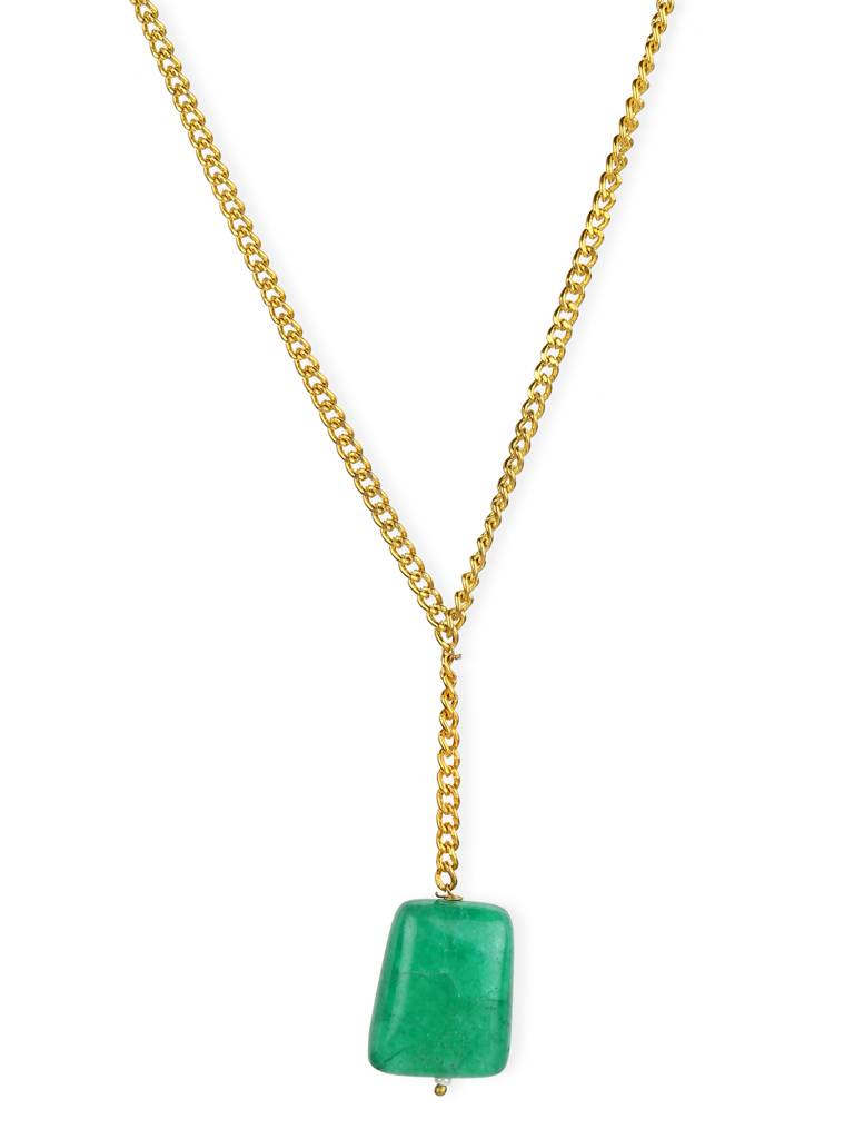 Green Gold Plated Handcrafted Necklace : RRJULY22-46