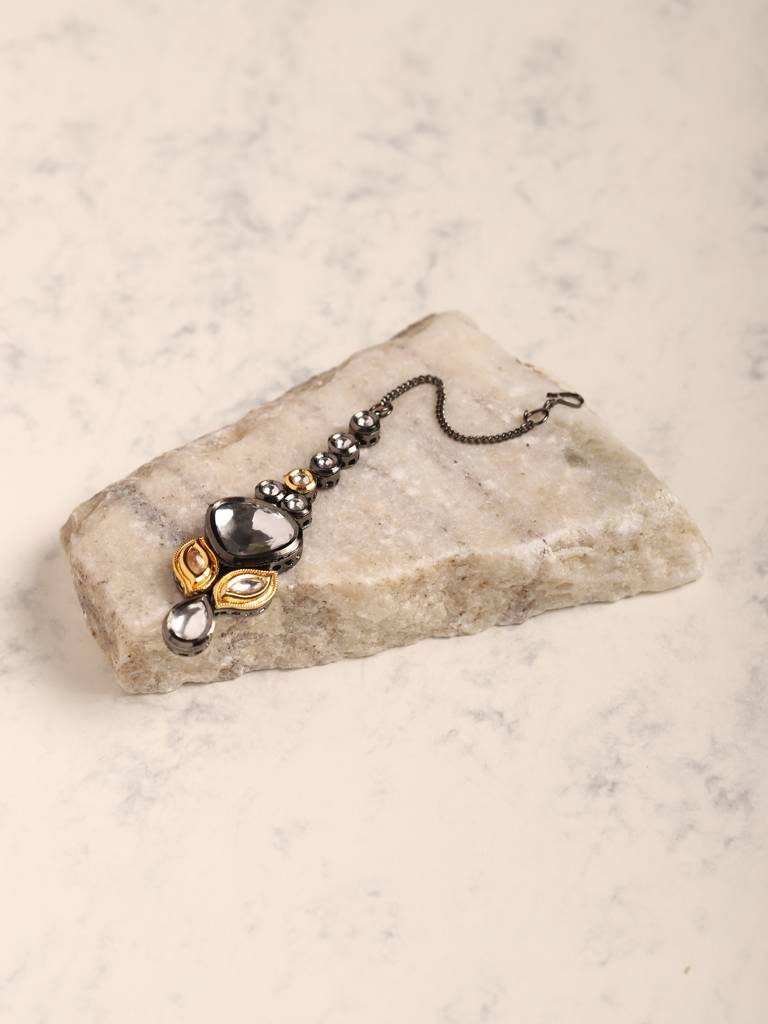 Dual Plated Kundan Maangtikka : RRJULY22-77
