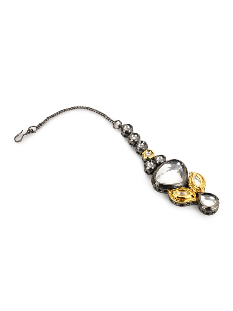 Dual Plated Kundan Maangtikka : RRJULY22-77