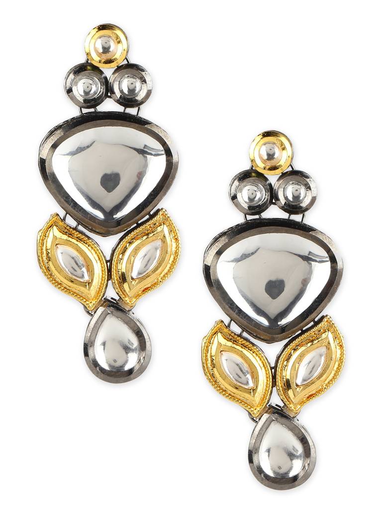 Dual Tone Polki Earrings : RRJULY22-95