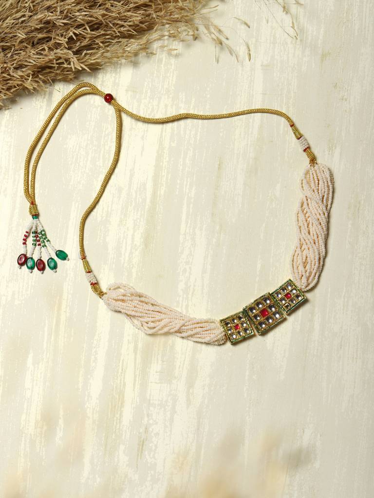 Triple Sqaure Kundan Choker : RRMAY22-11