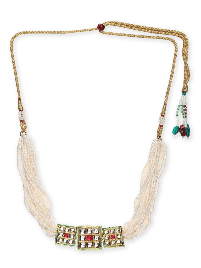 Triple Sqaure Kundan Choker : RRMAY22-11