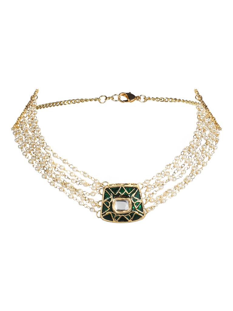 Emerald Kundan Choker : RRMAY22-13