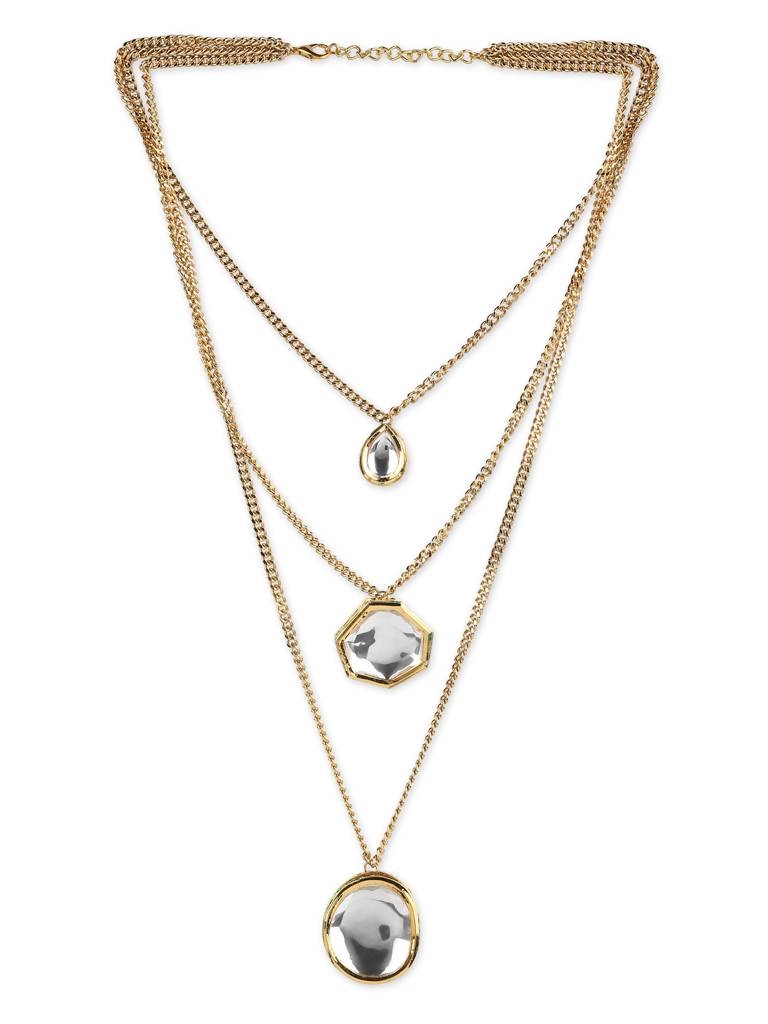 Three Layered Kundan Necklace : RRMAY22-16