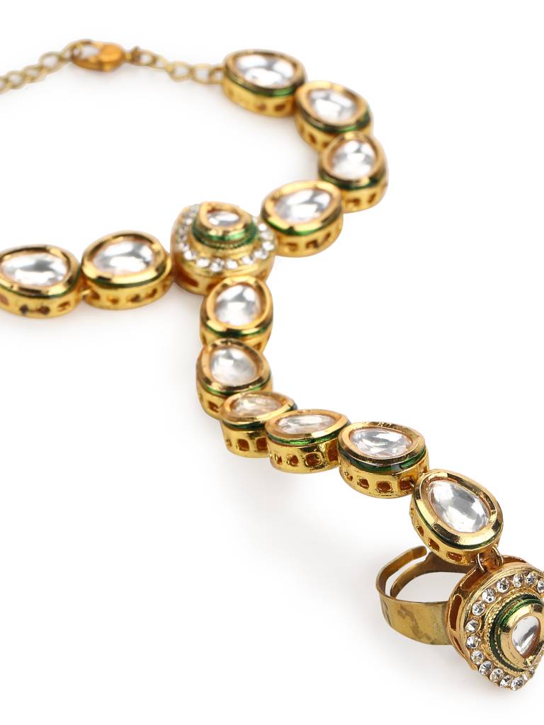 Kundan Ring Bracelet : RRMAY22-23