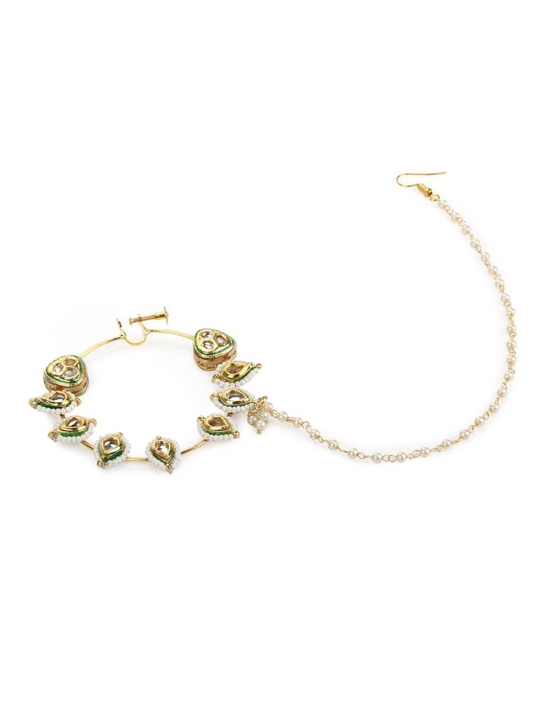 Kundan Maharani Screw Nose Ring : RRMAY22-29