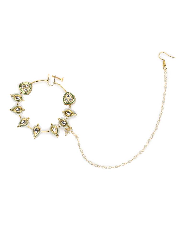 Kundan Maharani Screw Nose Ring : RRMAY22-29
