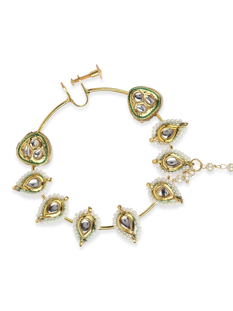 Kundan Maharani Screw Nose Ring : RRMAY22-29