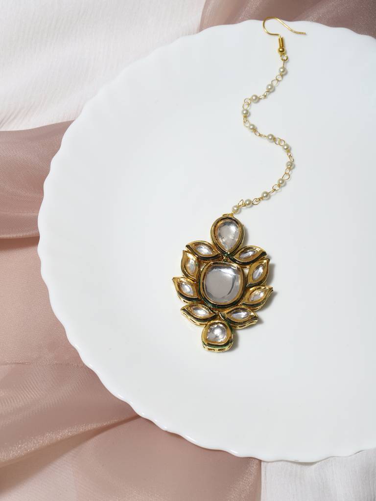 Kundan Gold-Plated Maang Tikka : RRMAY22-33