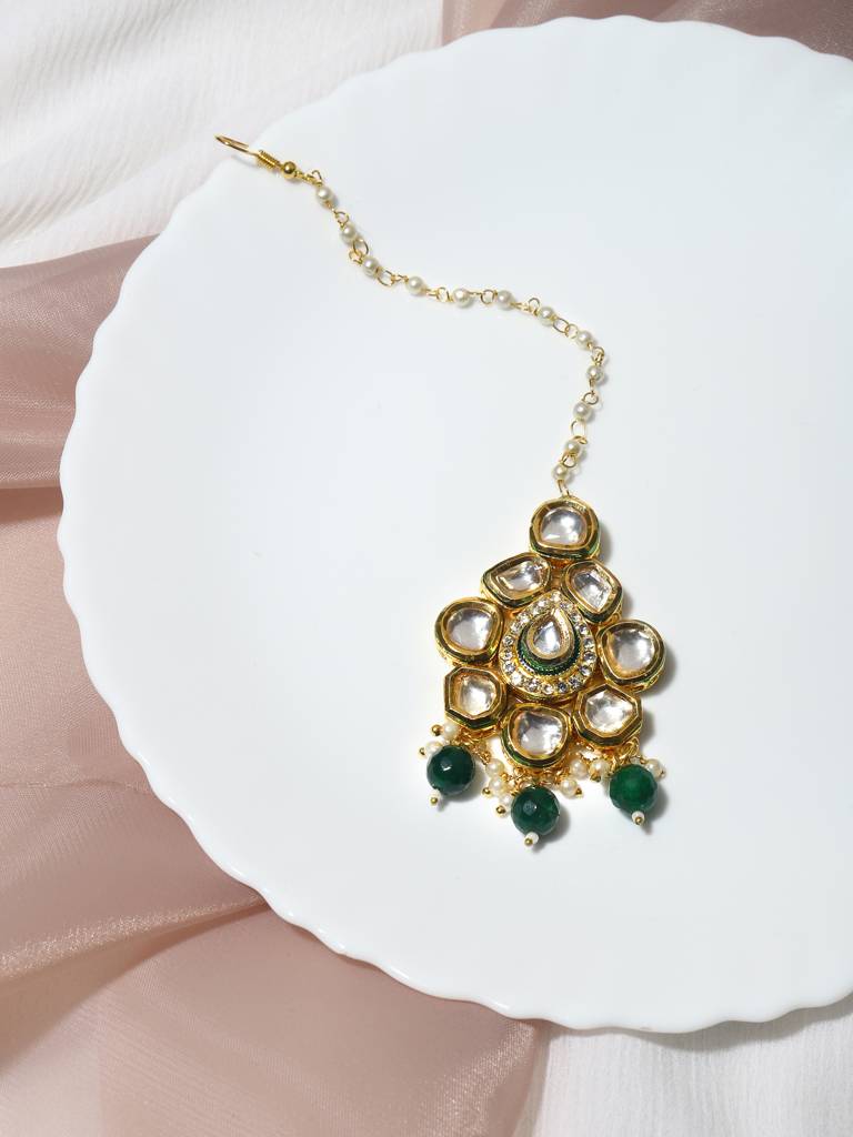 Kundan Crystal Maang Tikka : RRMAY22-36
