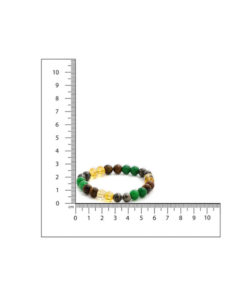 Red Carnelian, Lapis Lazuli, Amethyst, Yellow Citrine Crystal And Green Avanturine Multicoloured Cyrstal Beads : RRMAYDC25-101