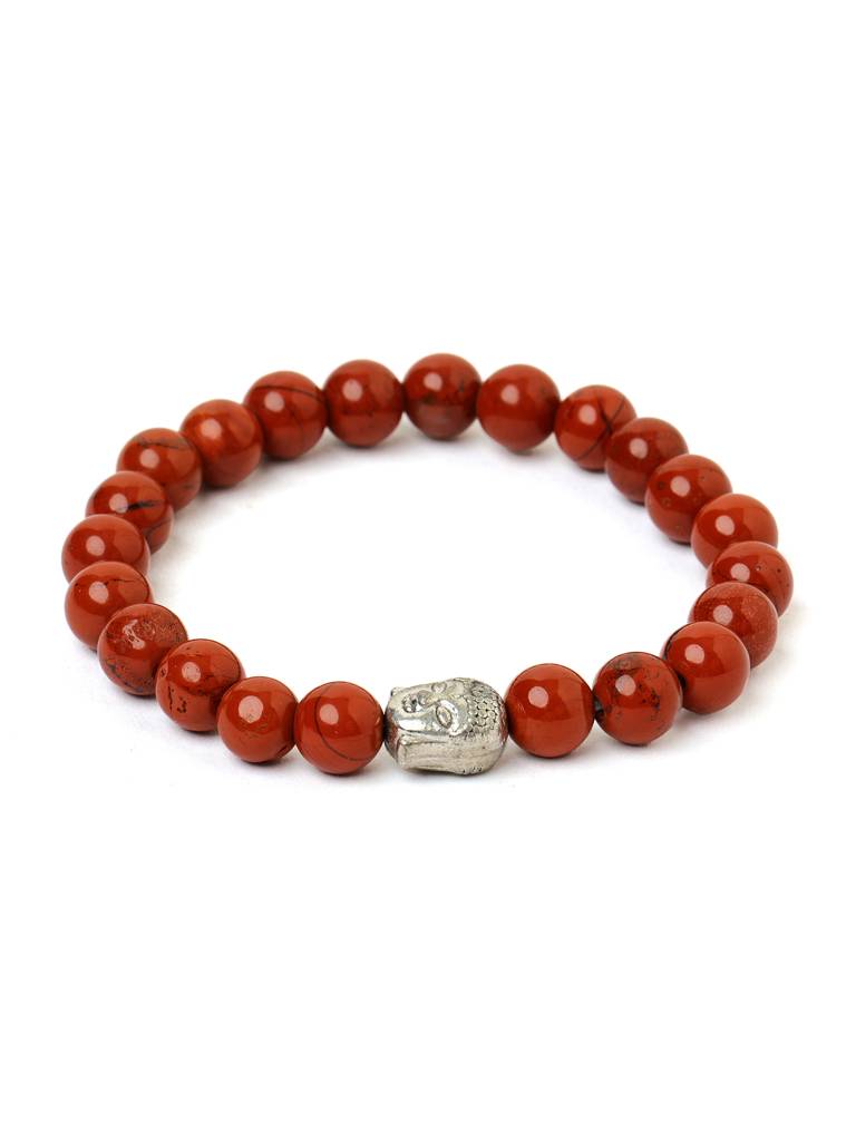 Red Jasper With Buddha Bracelet : RRMAYDC25-83