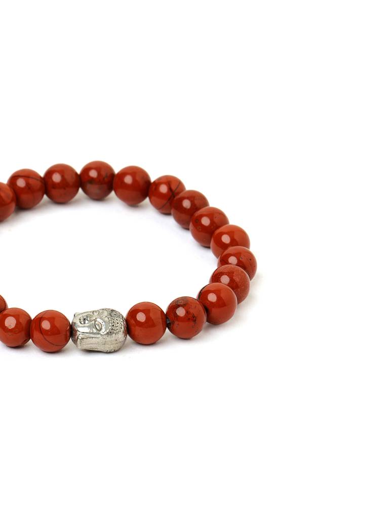 Red Jasper With Buddha Bracelet : RRMAYDC25-83