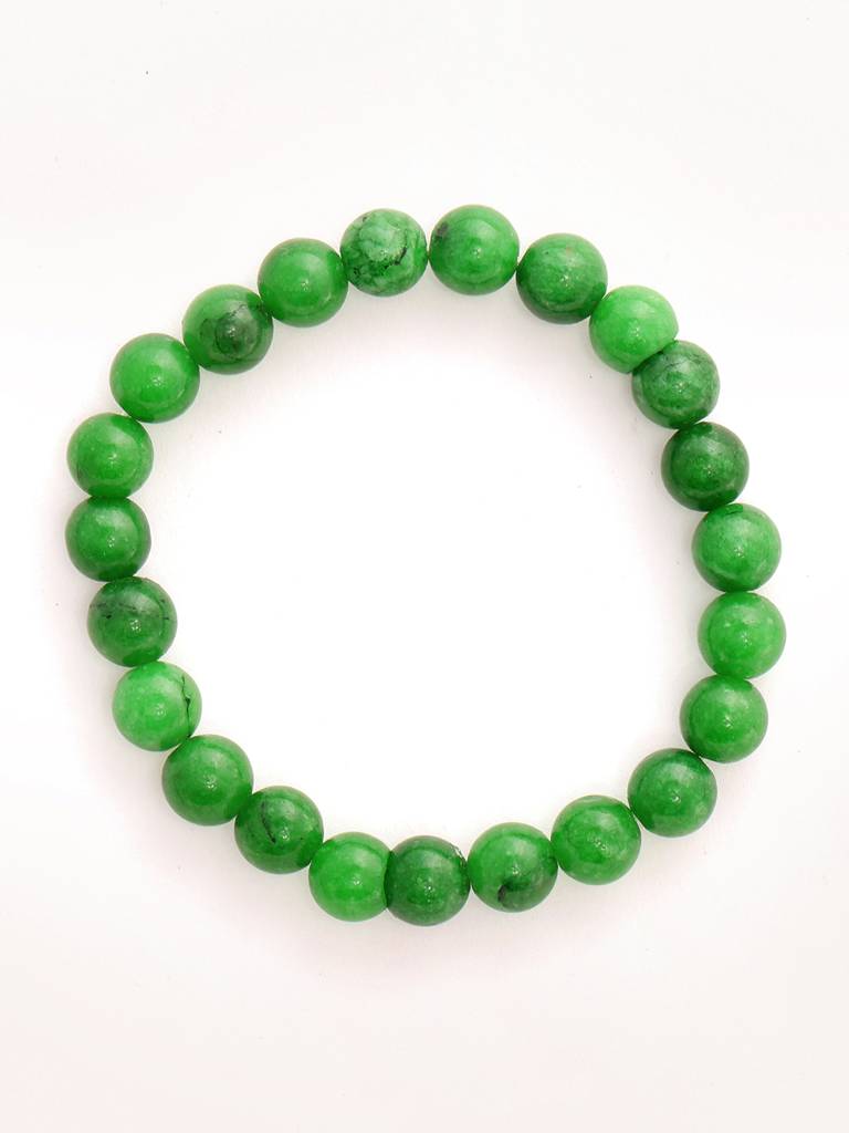 Green Jade Elastic Bracelet : RRMAYDC25-85