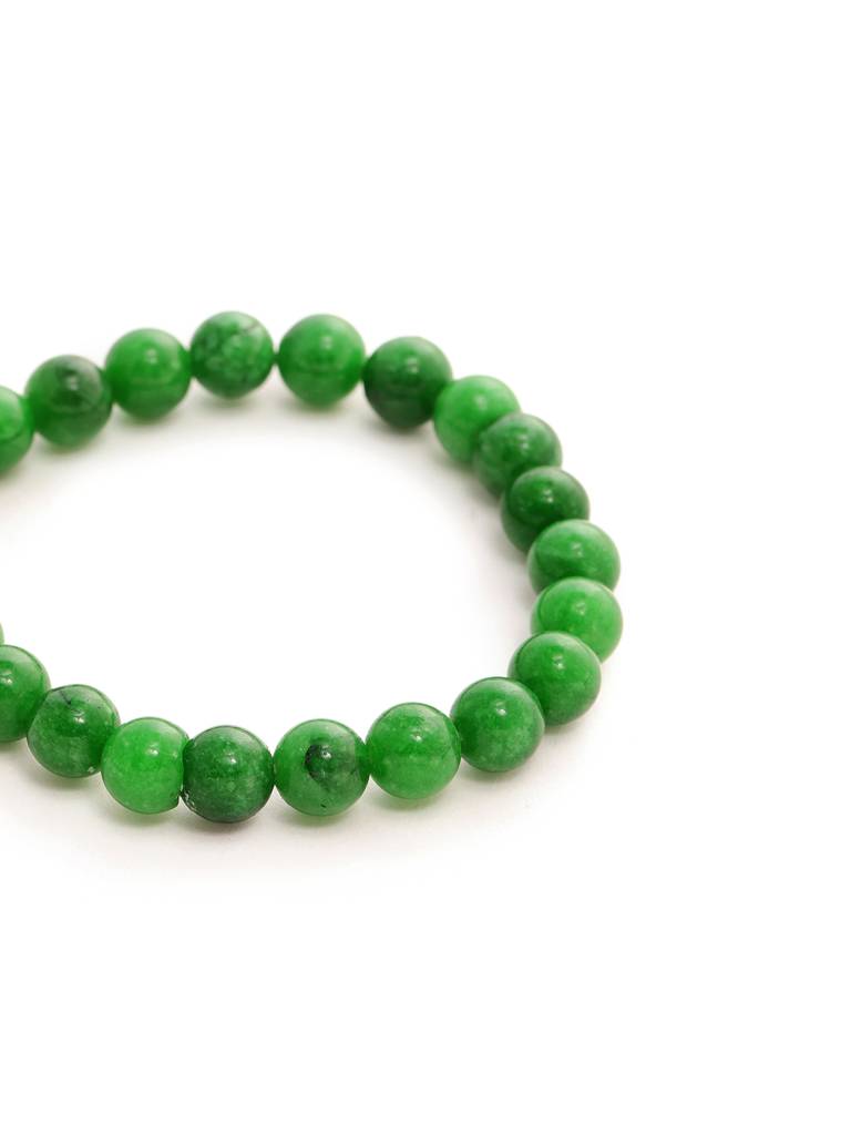 Green Jade Elastic Bracelet : RRMAYDC25-85