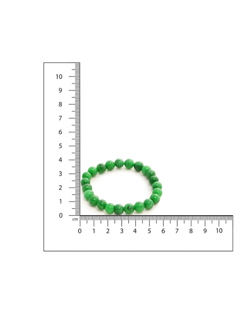 Green Jade Elastic Bracelet : RRMAYDC25-85