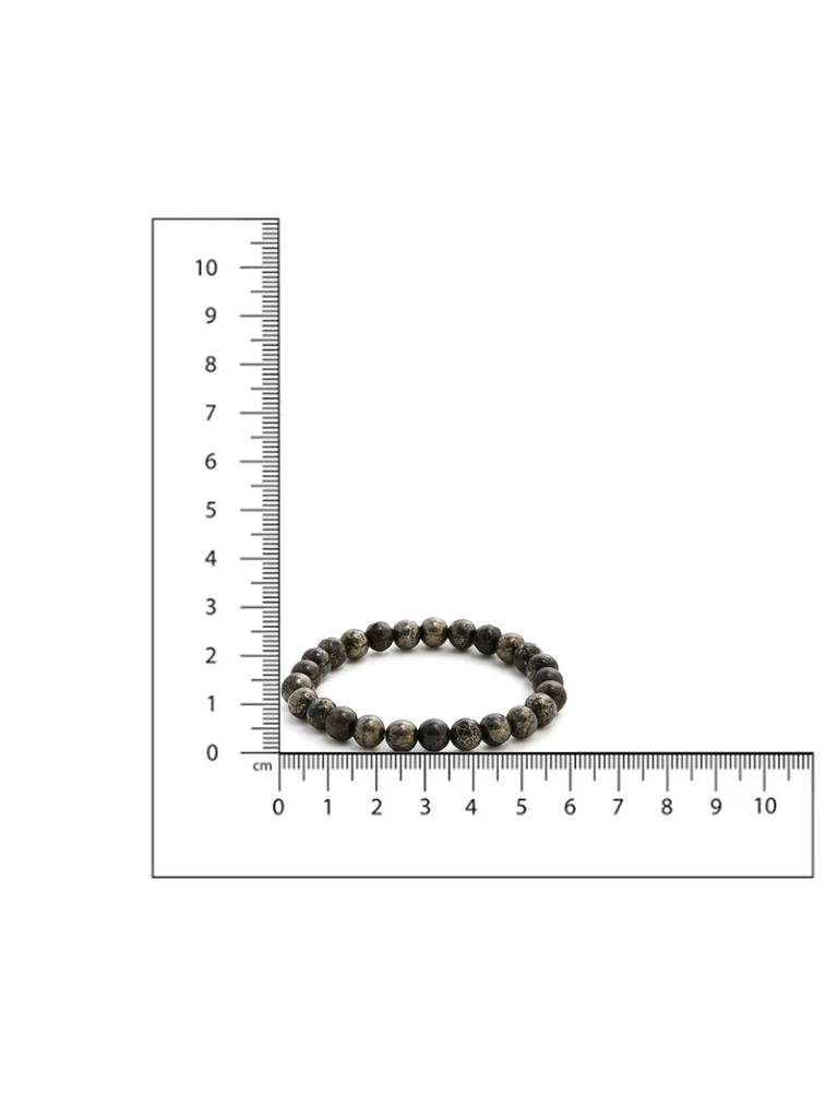 Pyrite Metal Black Round Elastic Bracelet : RRMAYDC25-87