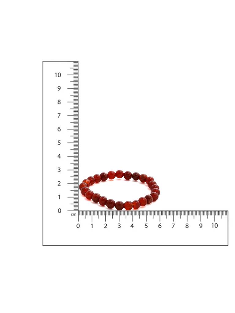 Red Carnelian Onyx Crystal Beads Bracelet : RRMAYDC25-88