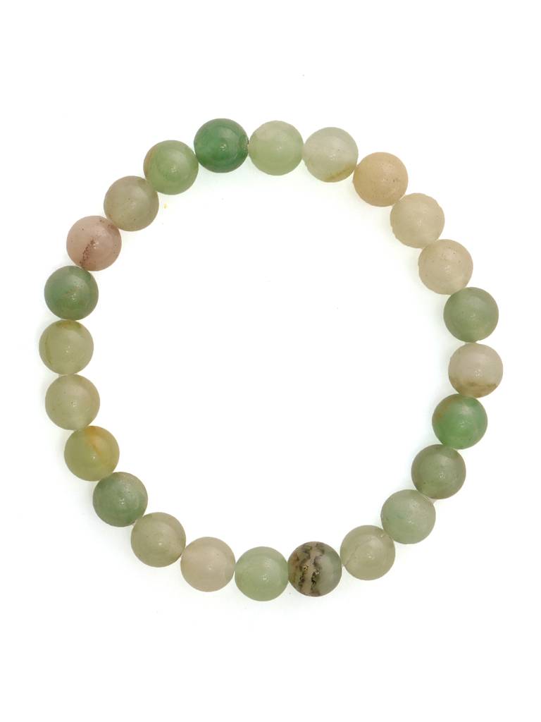 Green Avanturine Beads Elastic Bracelet : RRMAYDC25-90