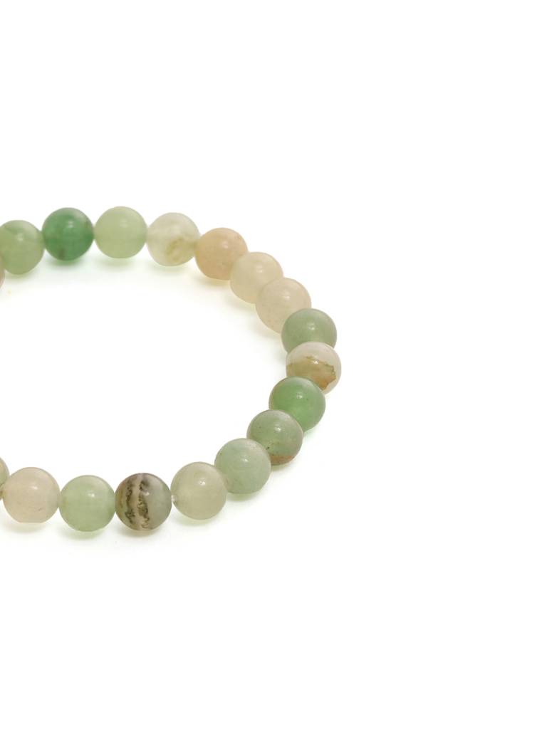 Green Avanturine Beads Elastic Bracelet : RRMAYDC25-90