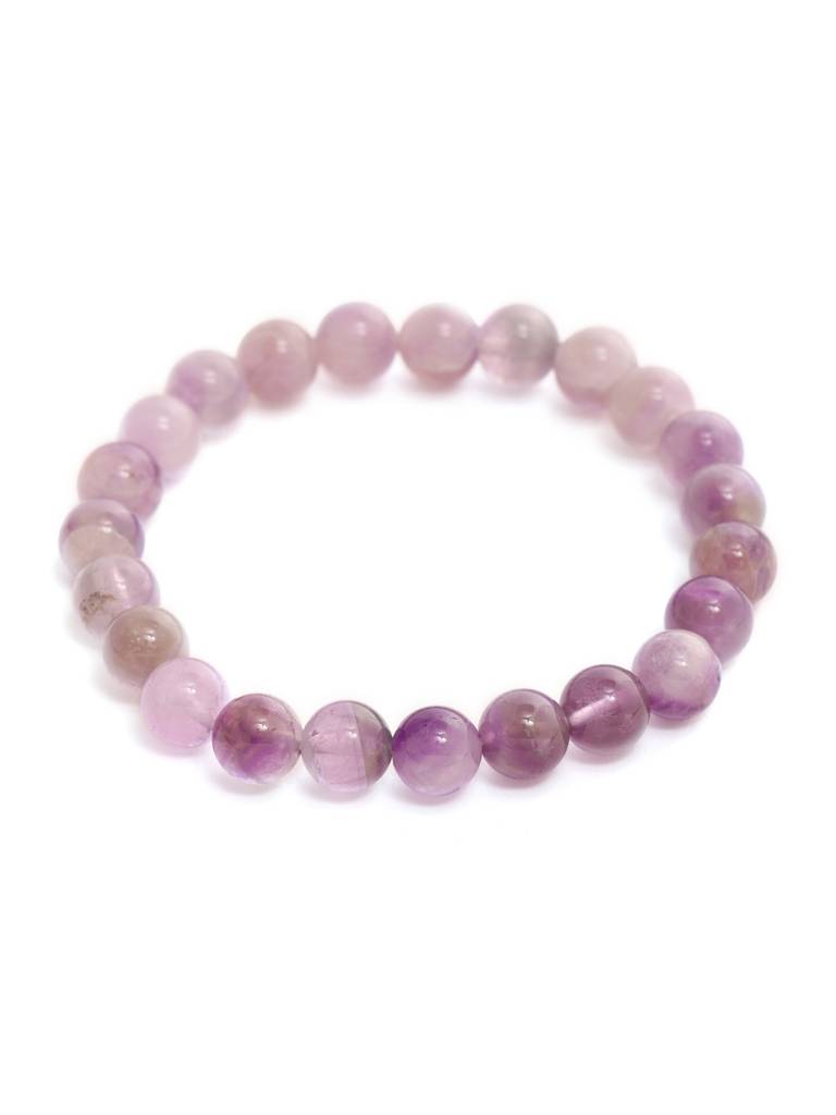 Purple Amethyst Beads Crystal Bracelet : RRMAYDC25-91