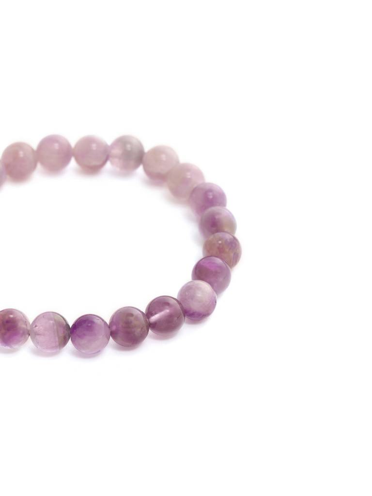 Purple Amethyst Beads Crystal Bracelet : RRMAYDC25-91