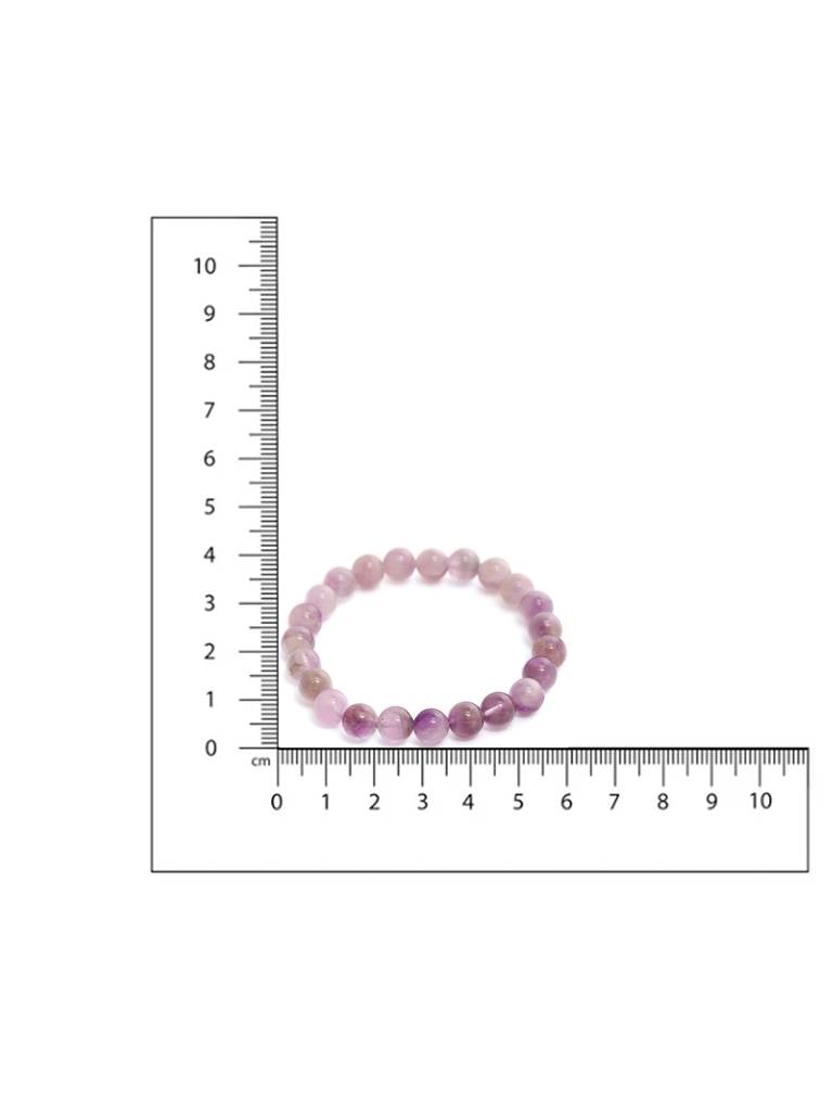 Purple Amethyst Beads Crystal Bracelet : RRMAYDC25-91