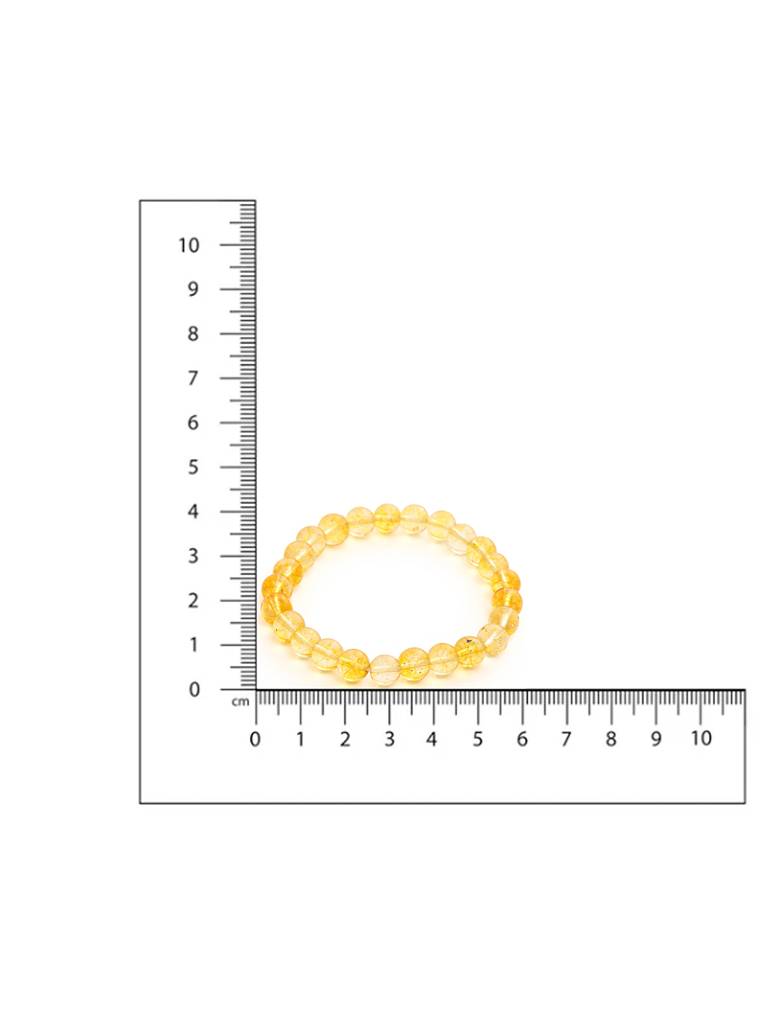 Yellow Citrine Crystal Beads Bracelet : RRMAYDC25-92