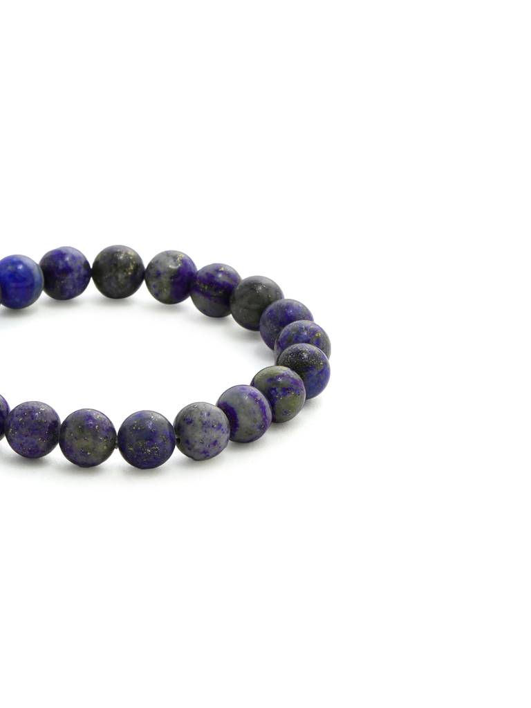 Lapis Lazuli Blue Tined Crystal Beads Bracelet : RRMAYDC25-93